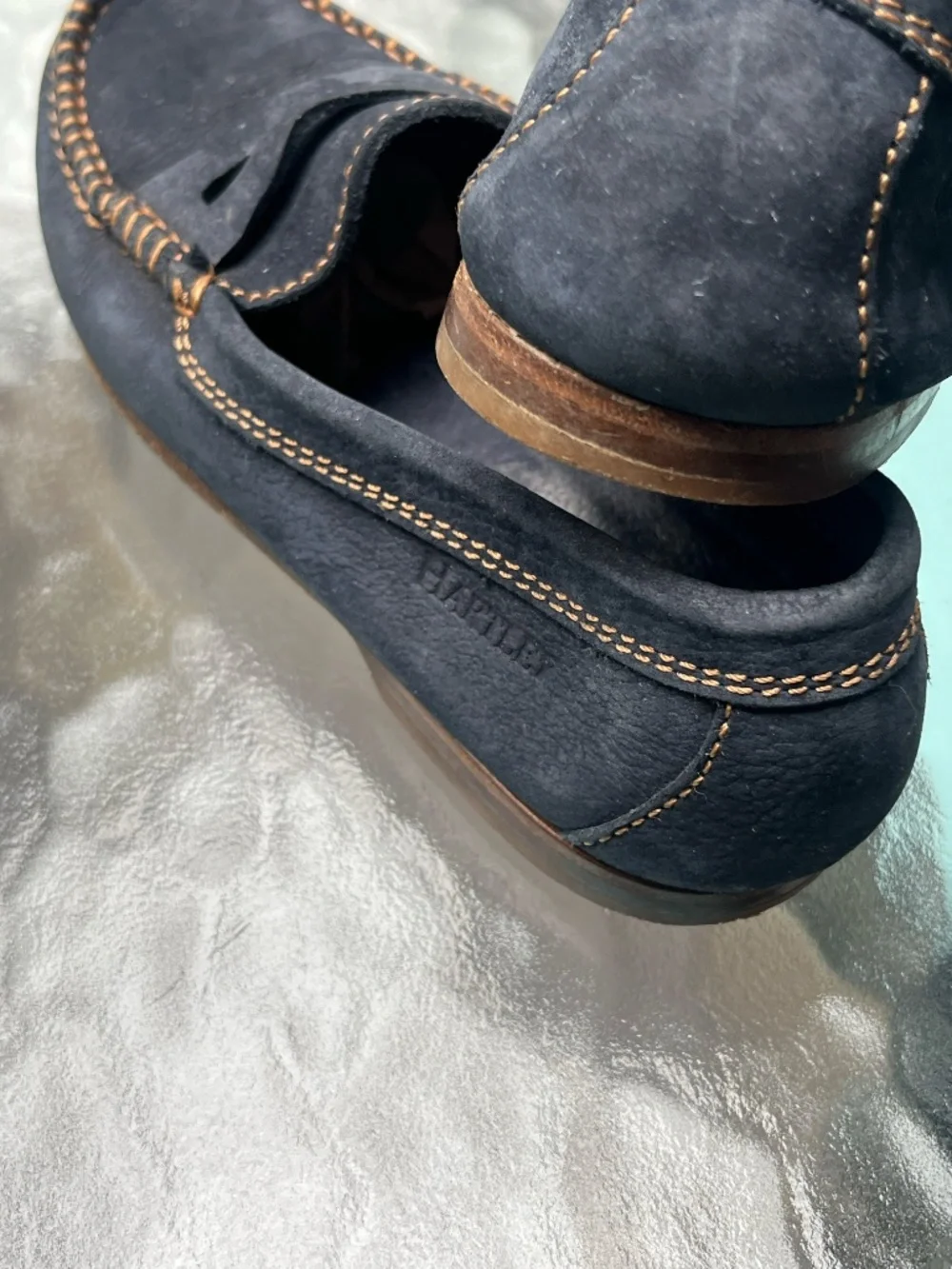 Hartley by Furetto Kids blue suede loafers Made in Italy EU size 31